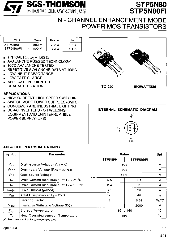 STP5N80_2994119.PDF Datasheet