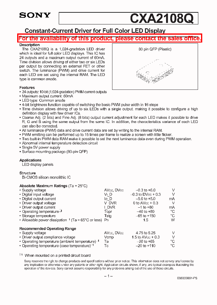 CXA2108Q_3006496.PDF Datasheet