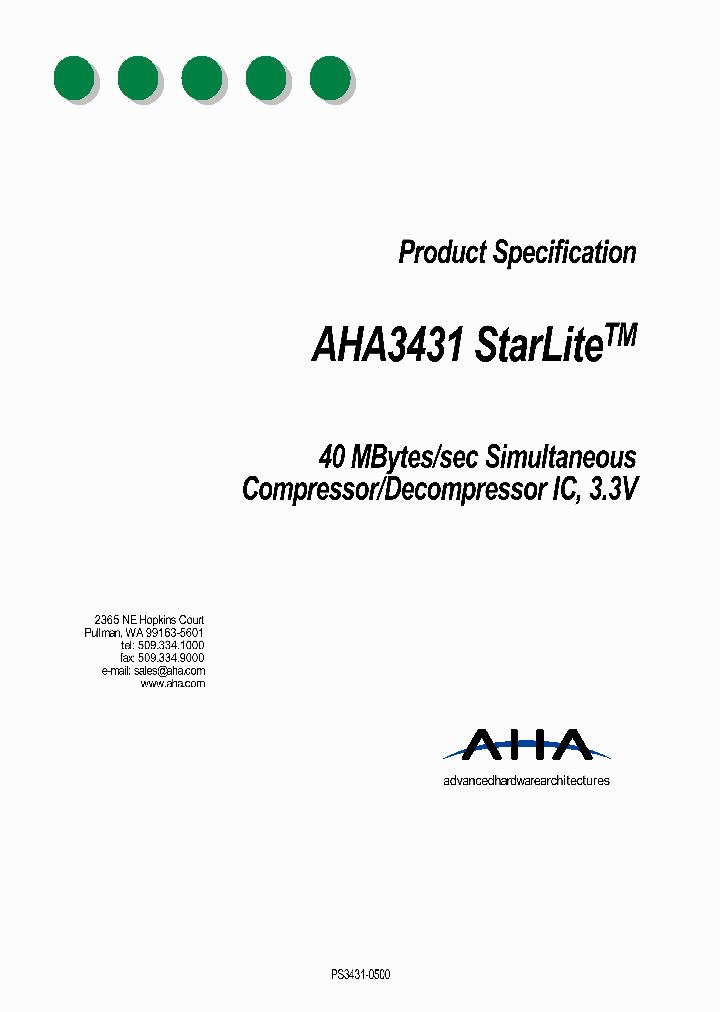 AHA3431STARLITE_3006721.PDF Datasheet