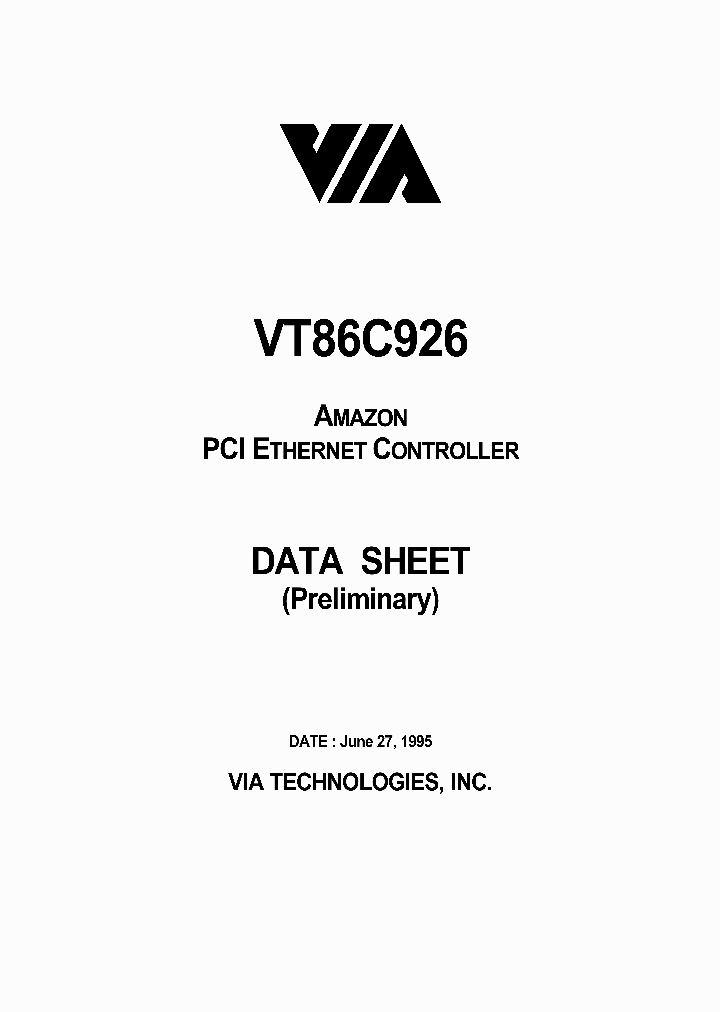 VT86C926_3011199.PDF Datasheet