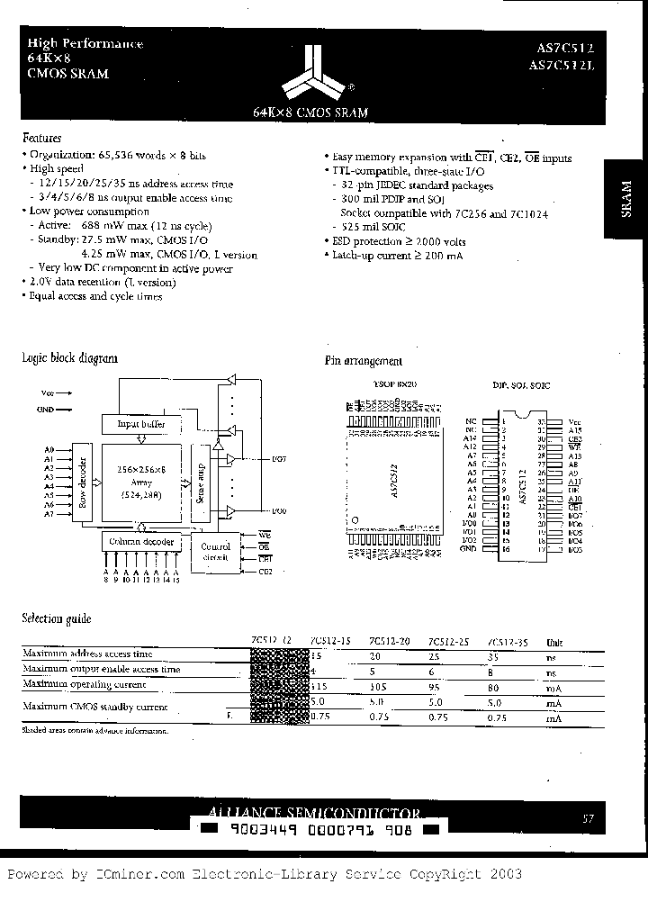 AS7C512L-15SC_3015862.PDF Datasheet