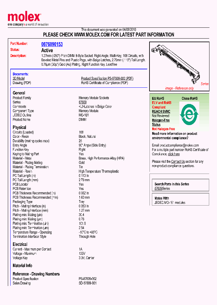 87609-0153_3016995.PDF Datasheet