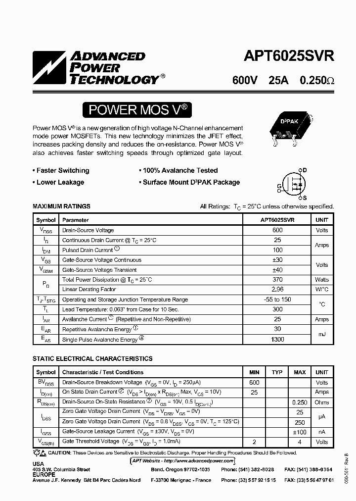 APT6025SVR_3063942.PDF Datasheet