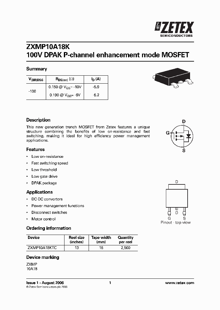 ZXMP10A18K_3084467.PDF Datasheet
