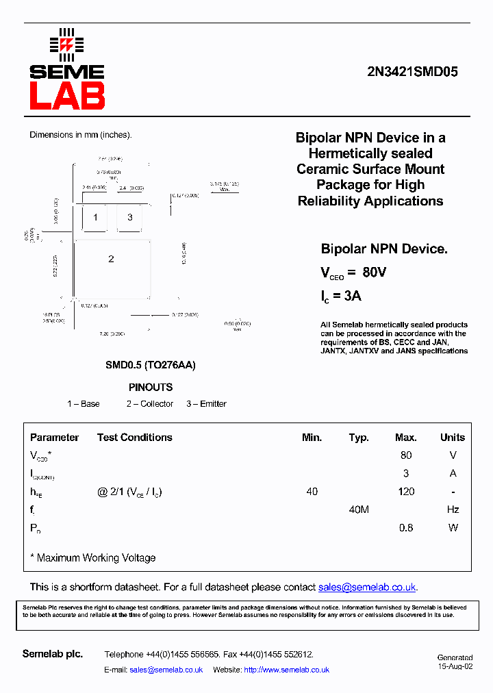 2N3421SMD05_3081173.PDF Datasheet