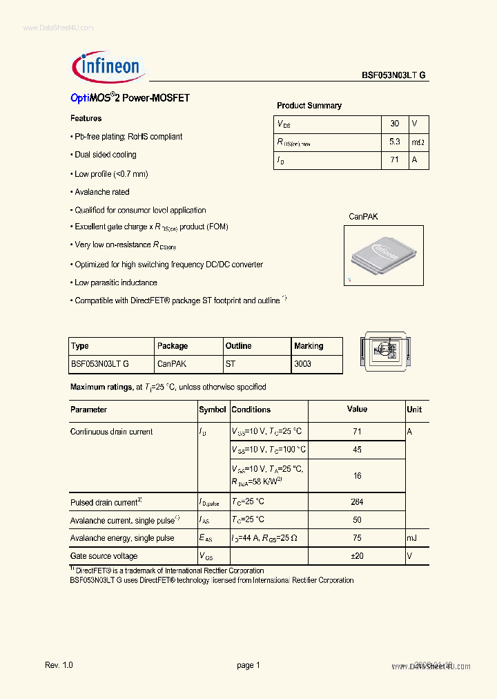 BSF053N03LTG_3105911.PDF Datasheet