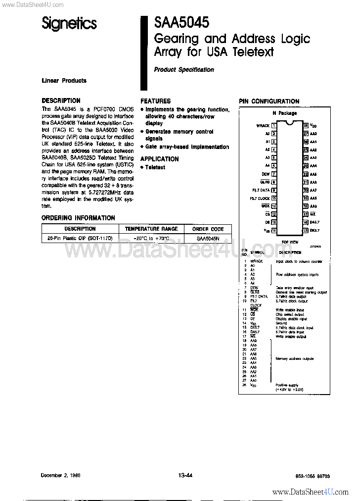 SAA5045_3108052.PDF Datasheet