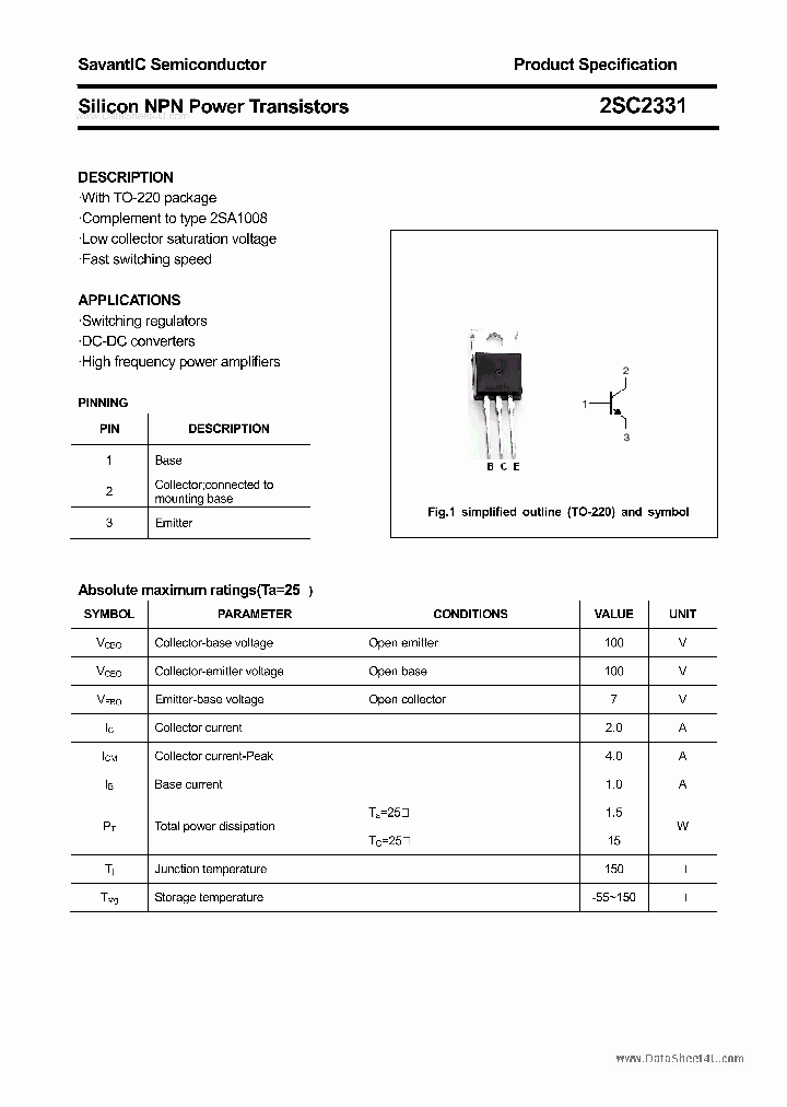 2SC2331_3110614.PDF Datasheet