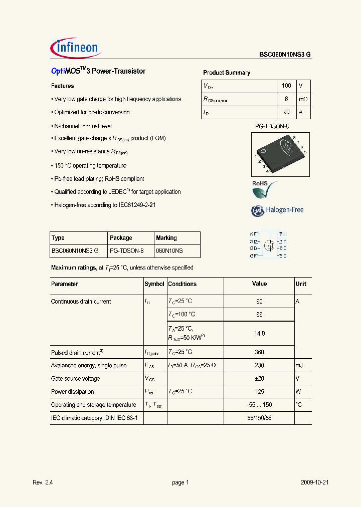 BSC060N10NS3G_3110492.PDF Datasheet