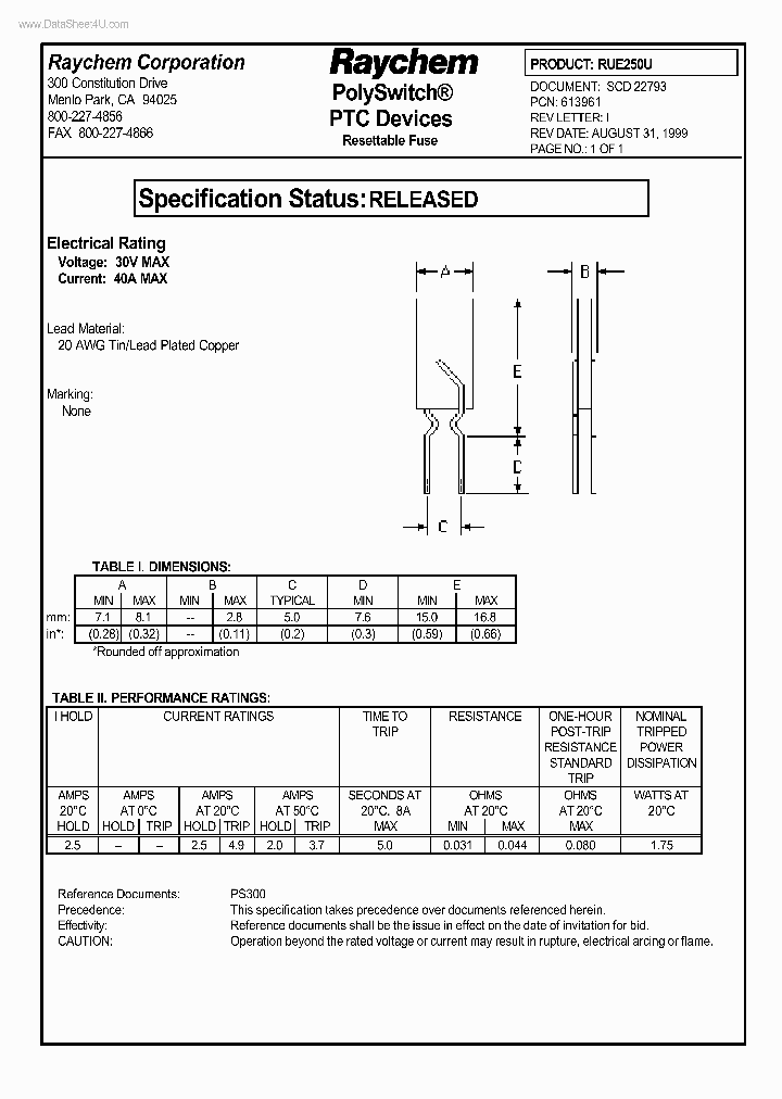 RUE250U_3111350.PDF Datasheet