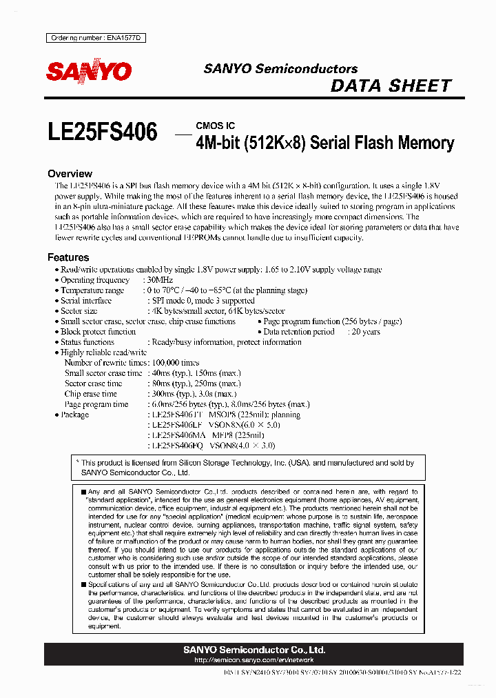 LE25FS406_3116042.PDF Datasheet