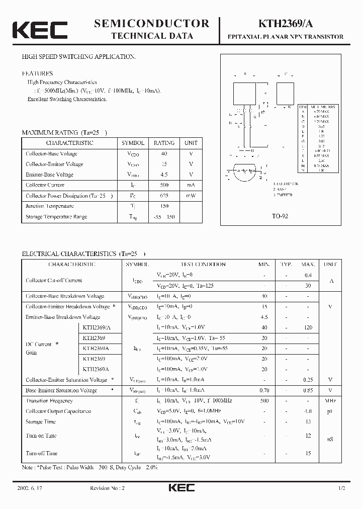 KTH2369_3117225.PDF Datasheet