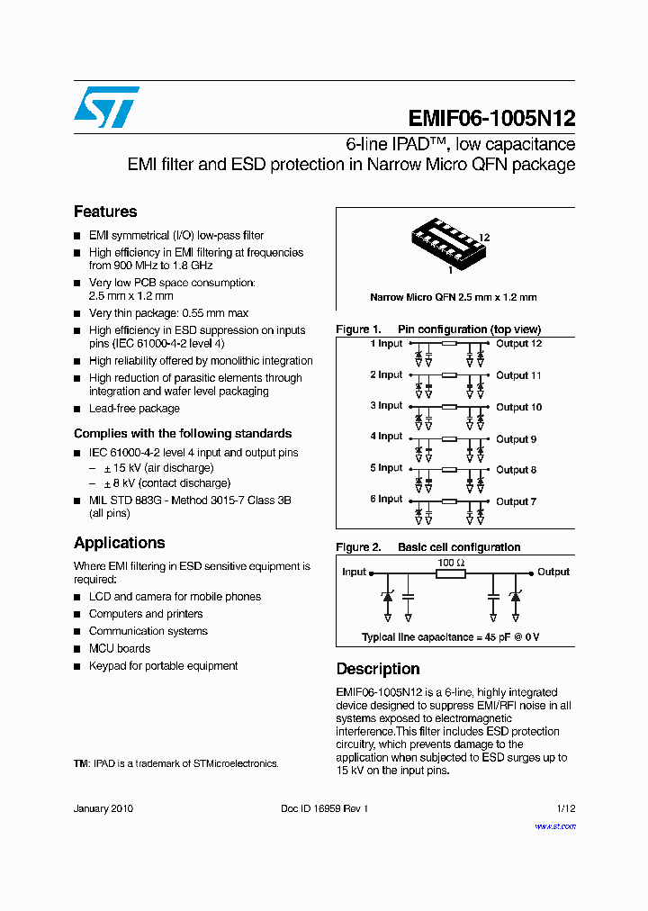 EMIF06-1005N12_3119511.PDF Datasheet