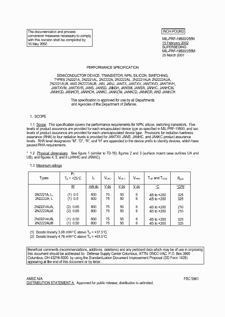 JANTX2N2222AUB_3125840.PDF Datasheet