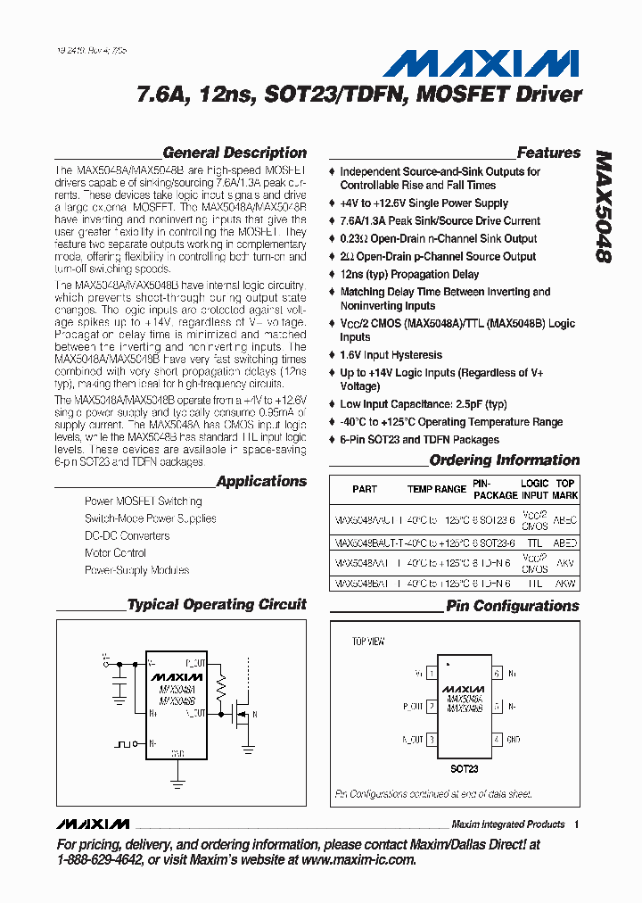 MAX5048BATT-T_3129677.PDF Datasheet