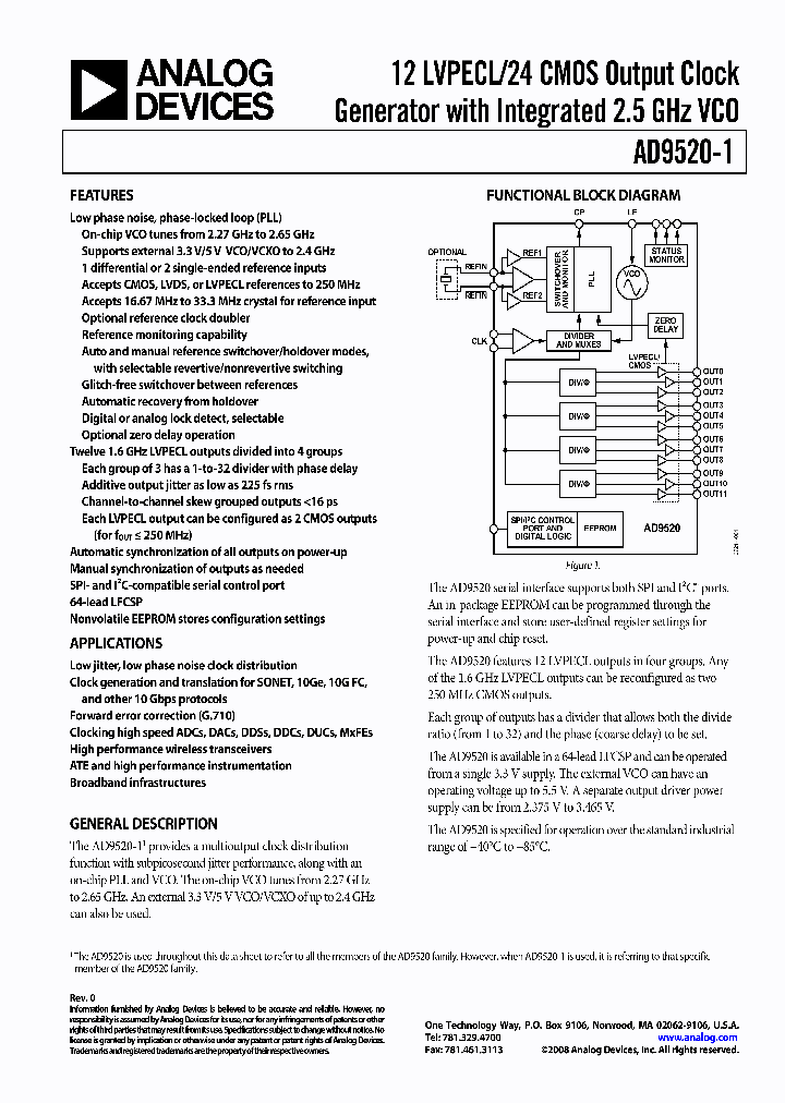 AD9520-1PCBZ_3137887.PDF Datasheet