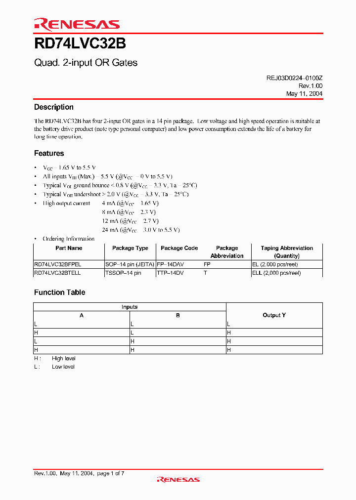 RD74LVC32BTELL_3162737.PDF Datasheet