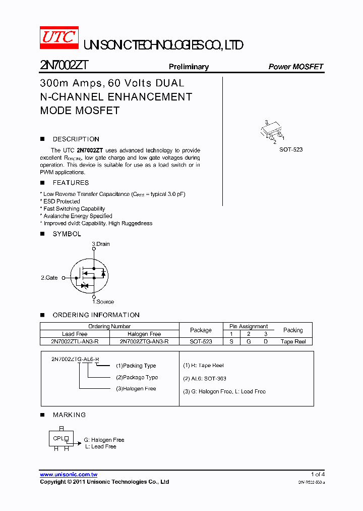 2N7002ZTG-AN3-R_3165973.PDF Datasheet