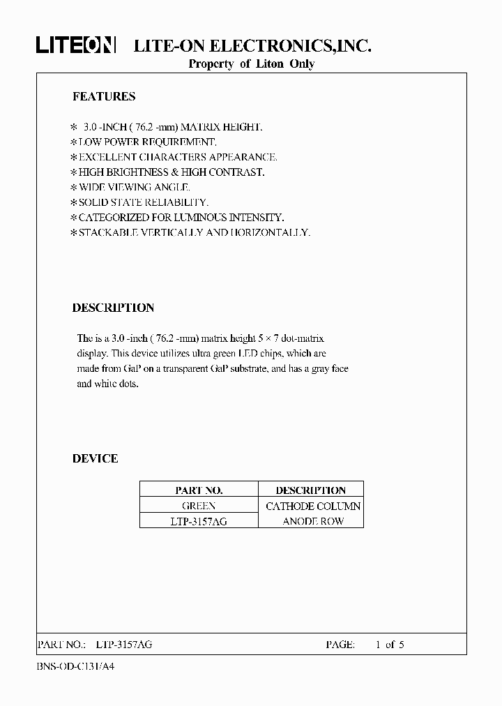 LTP-3157AG_3174001.PDF Datasheet