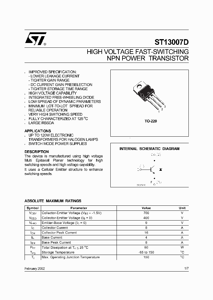 ST13007D_3176984.PDF Datasheet