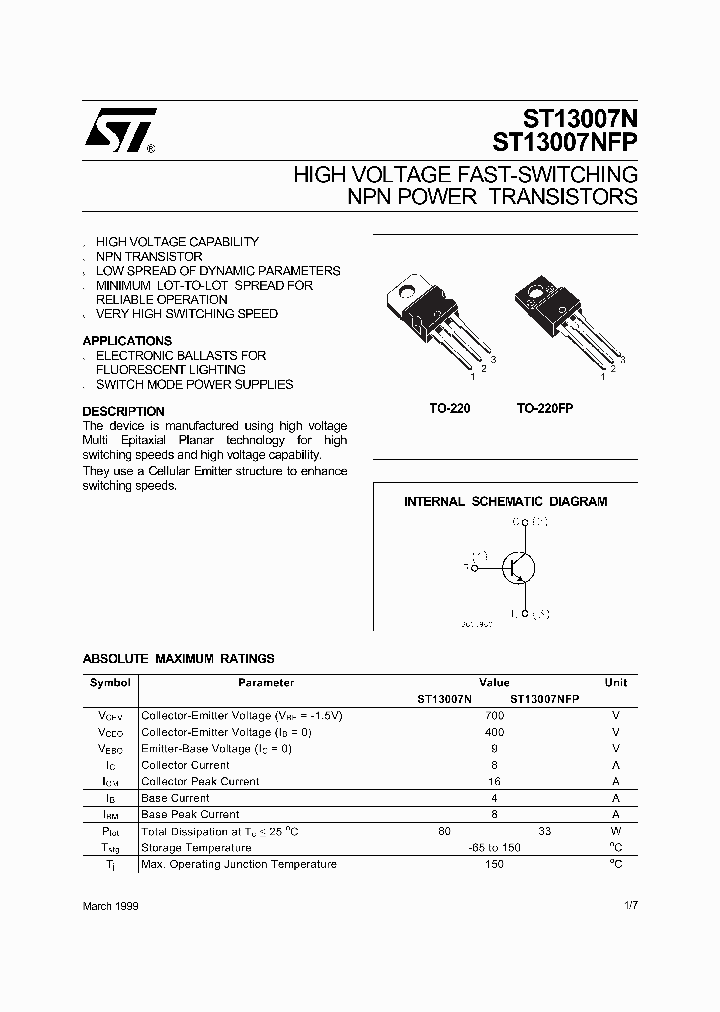 ST13007N_3176987.PDF Datasheet