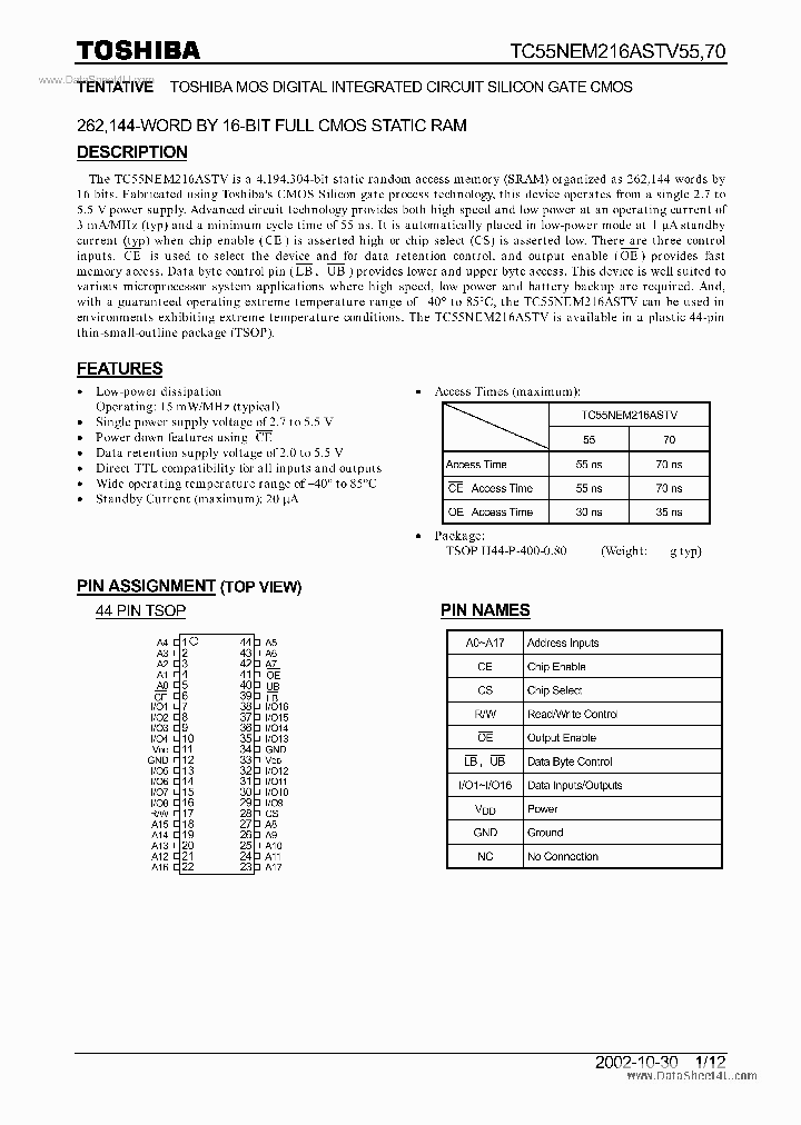 TC55NEM216ASTV55_3178532.PDF Datasheet