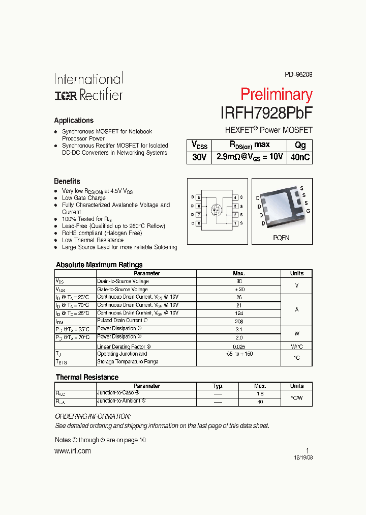 IRFH7928PBF_3183682.PDF Datasheet