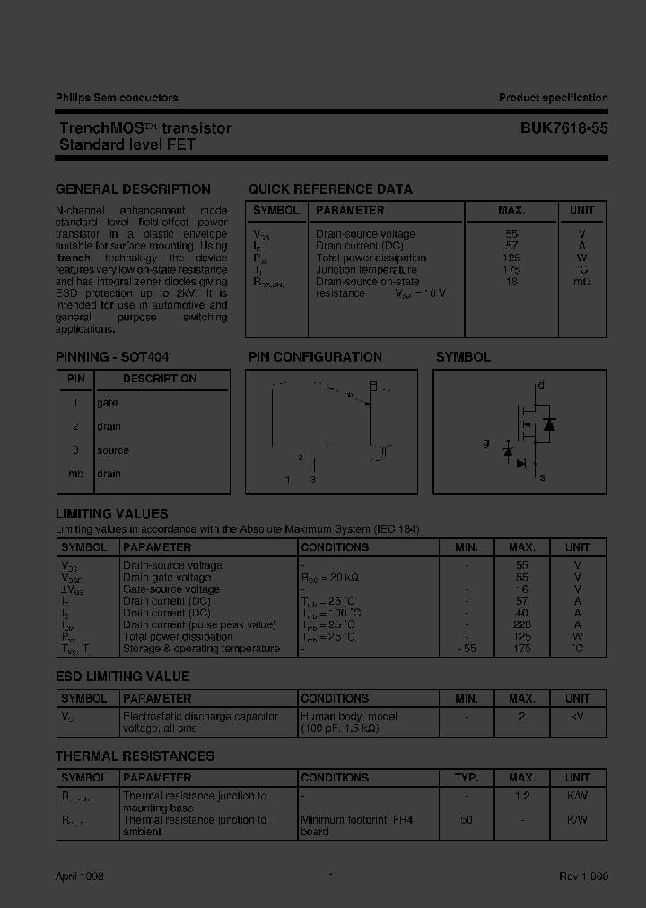 BUK7618-55TR_3192359.PDF Datasheet