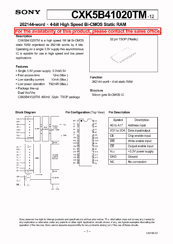 CXK5B41020TM-12_3198013.PDF Datasheet