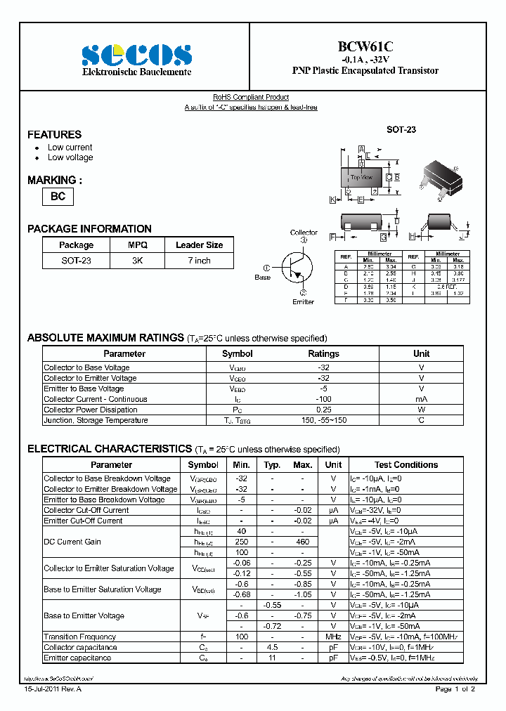 BCW61C_3198537.PDF Datasheet