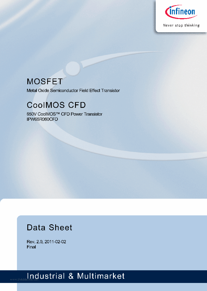 IPW65R080CFD_3200060.PDF Datasheet