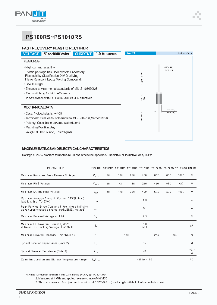 PS1010RS_3203931.PDF Datasheet