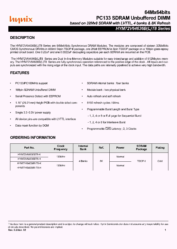 HYM72V64636BLT8-H_3214317.PDF Datasheet