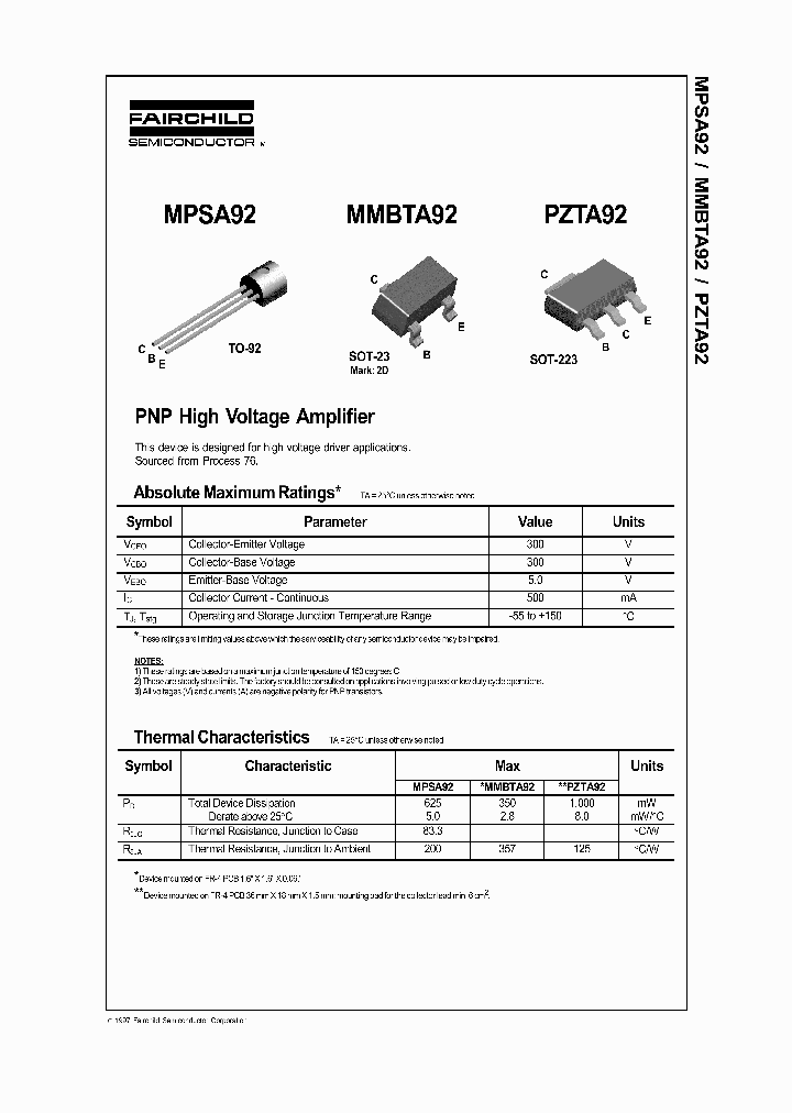 MPSA92RA_3231423.PDF Datasheet