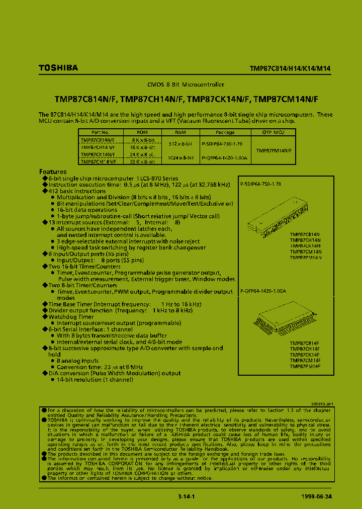 TMP87K814F_3274030.PDF Datasheet