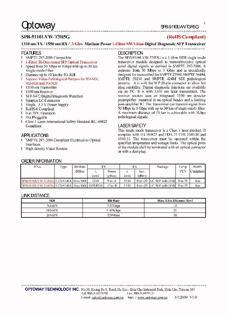 SPB-9110LVW-T3R5G_3288002.PDF Datasheet