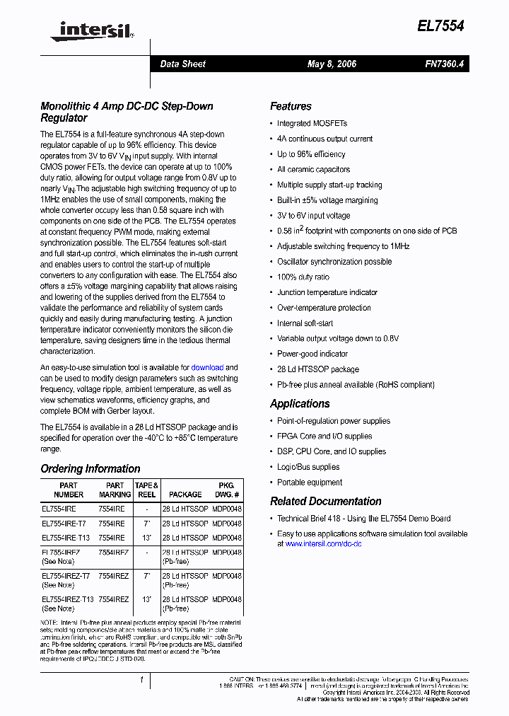 EL7554IRE-T13_3305685.PDF Datasheet