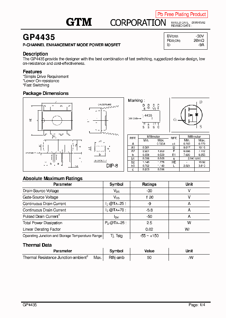 GP4435_3312601.PDF Datasheet