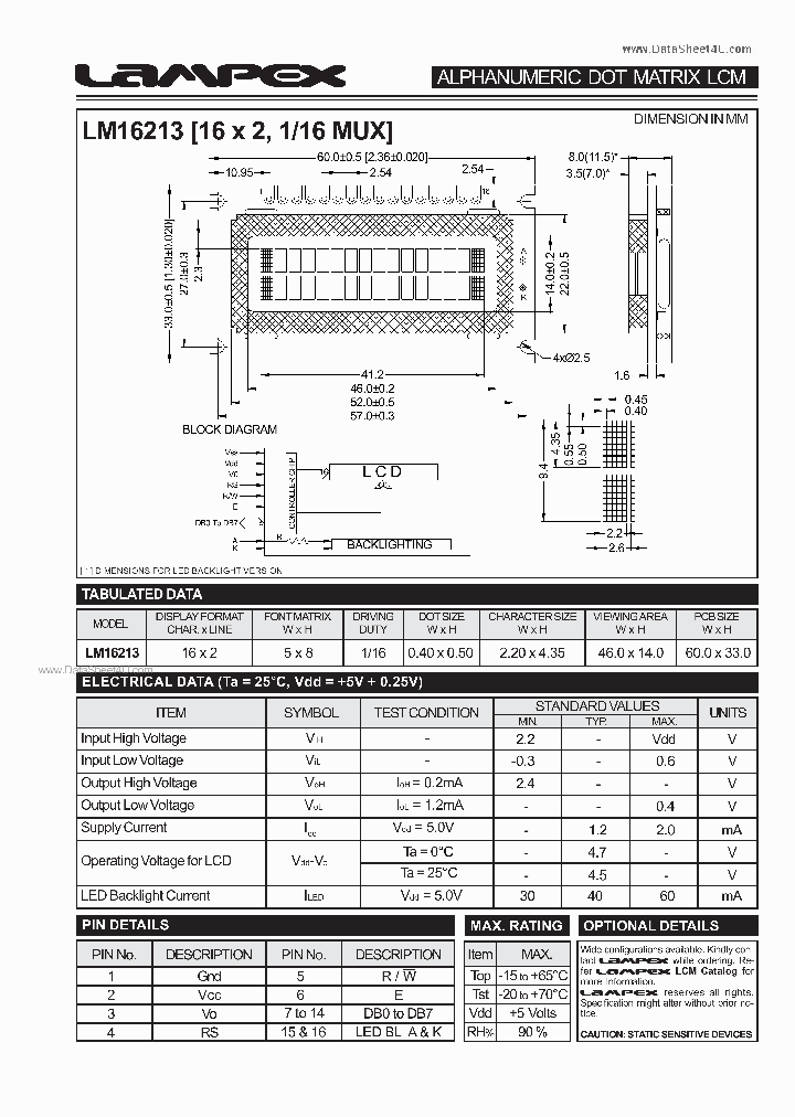 LM16213_3330988.PDF Datasheet