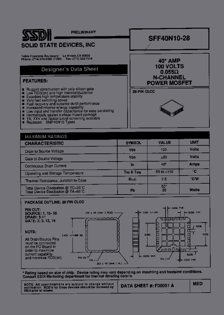 SFF40N10-28_3340497.PDF Datasheet