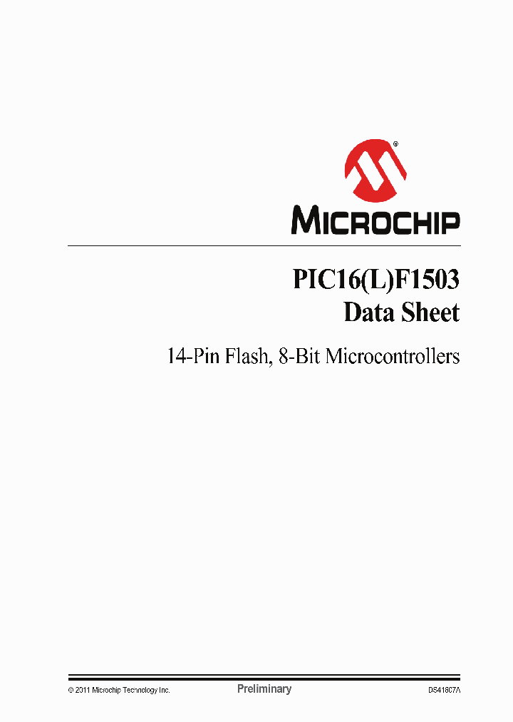 PIC16F1503_3365265.PDF Datasheet