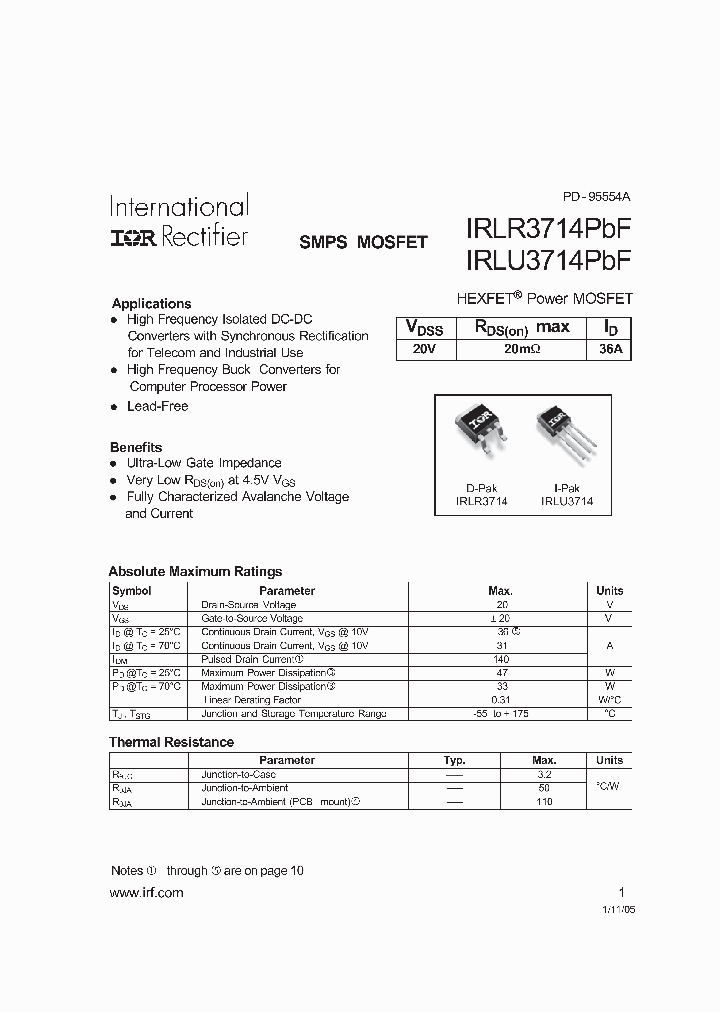 IRLR3714PBF_3377246.PDF Datasheet