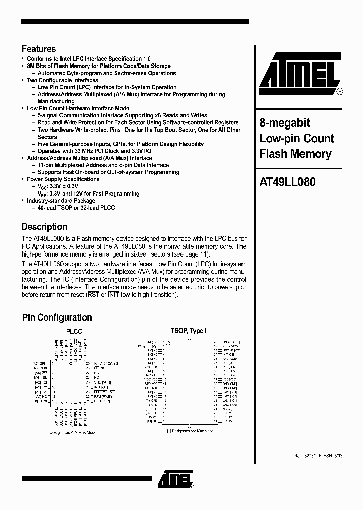 AT49LL080_3411941.PDF Datasheet