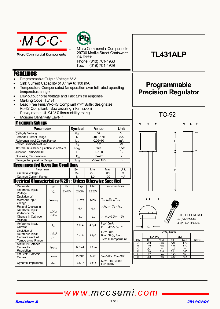 TL431ALP_3427848.PDF Datasheet