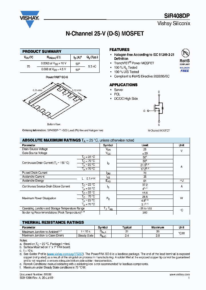 SIR408DP_3460799.PDF Datasheet