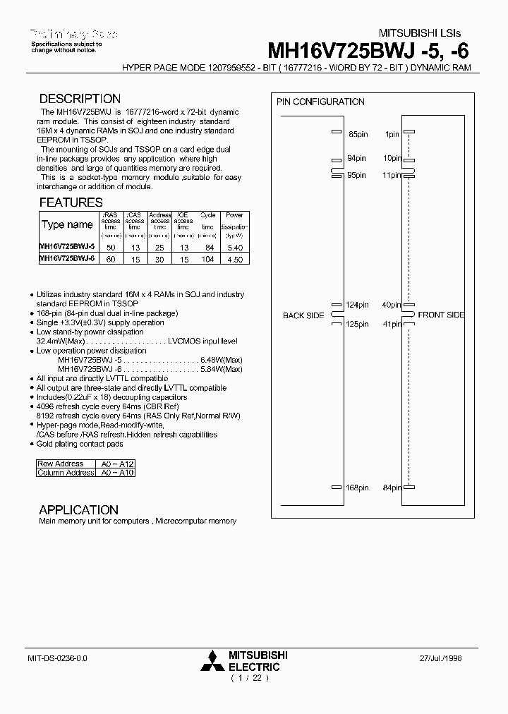 MH16V725BWJ-6_3461780.PDF Datasheet