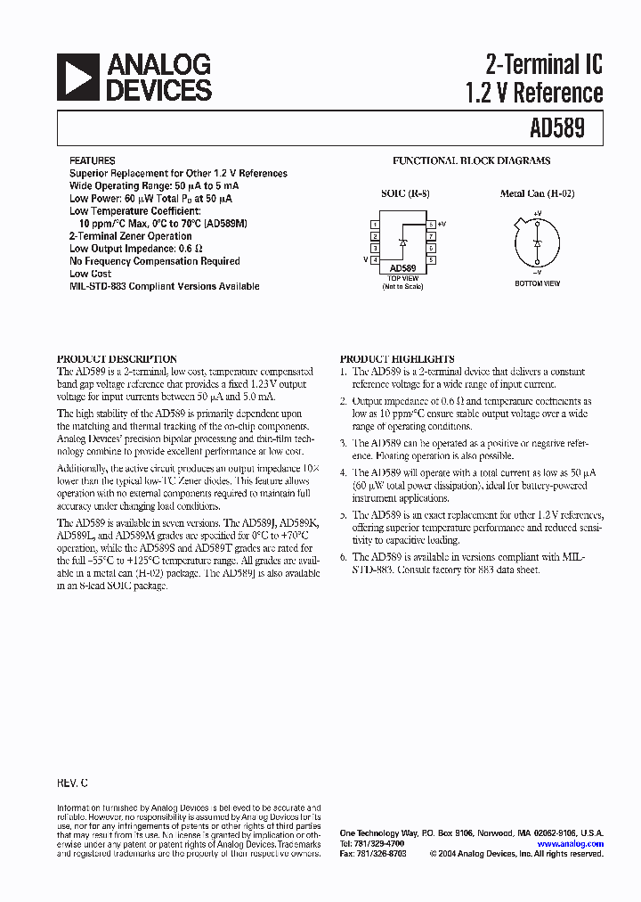 AD589JR-REEL_3467583.PDF Datasheet