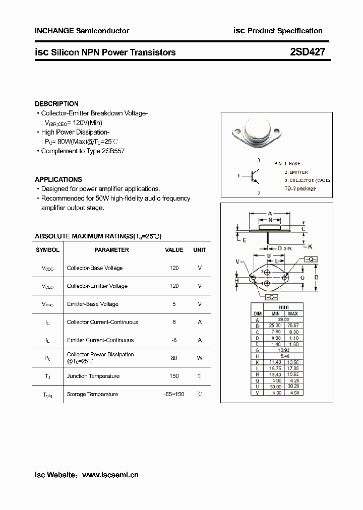 2SD427_3501013.PDF Datasheet