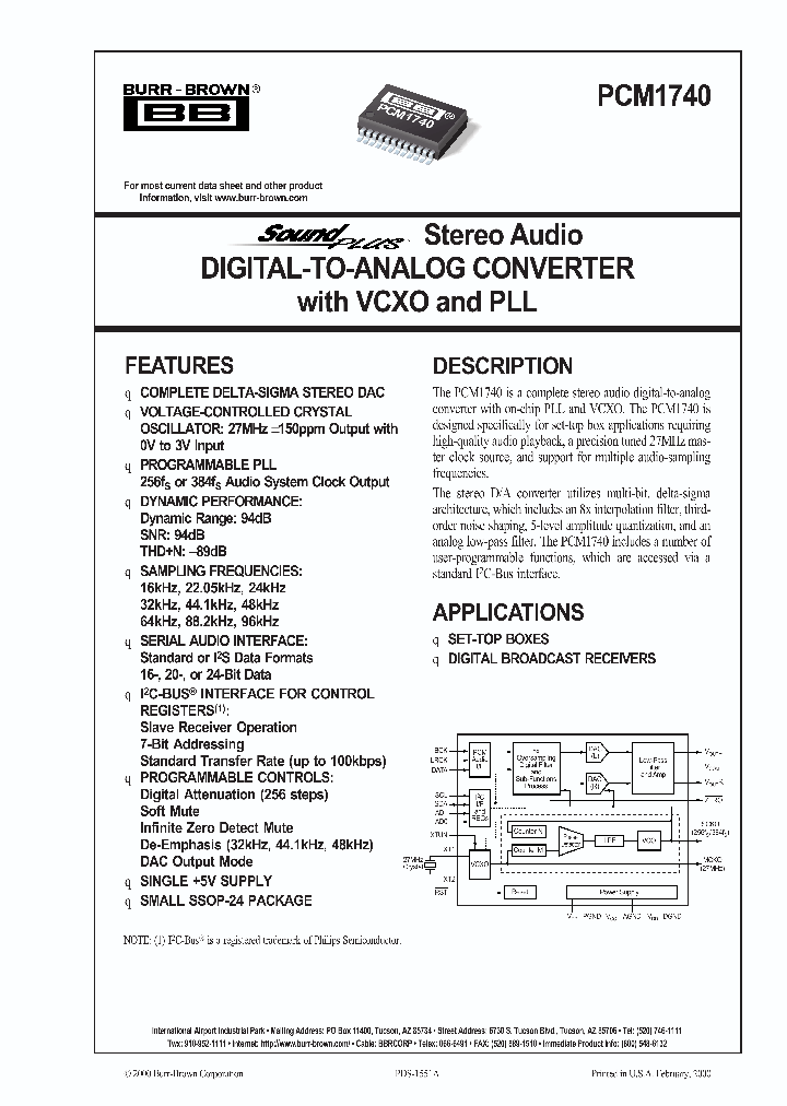 PCM1740_3502912.PDF Datasheet