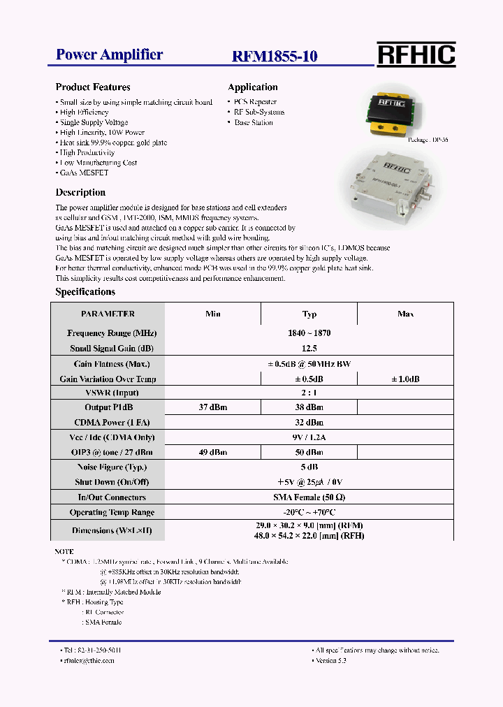 RFM1855-10_3594467.PDF Datasheet